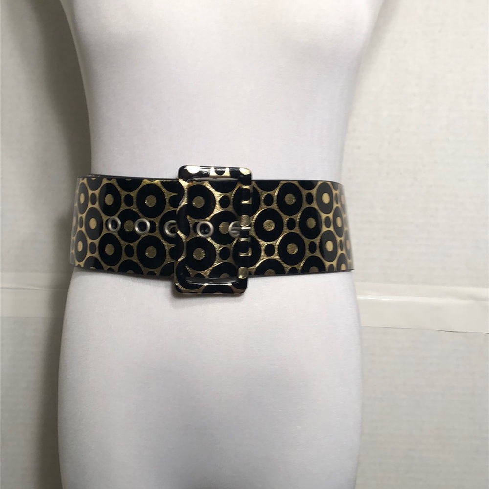 Black and Gold Retro Style Belt